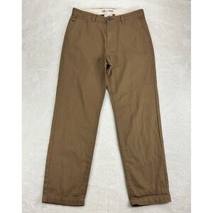 Line Of Trade The Officer Chino Pants Mens 33x32 Brown Herringbone Mid Rise